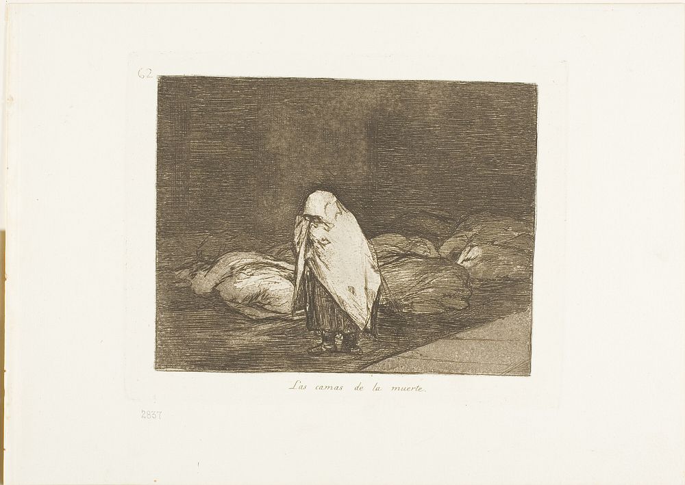 The Beds of Death, plate 62 from The Disasters of War by Francisco José de Goya y Lucientes