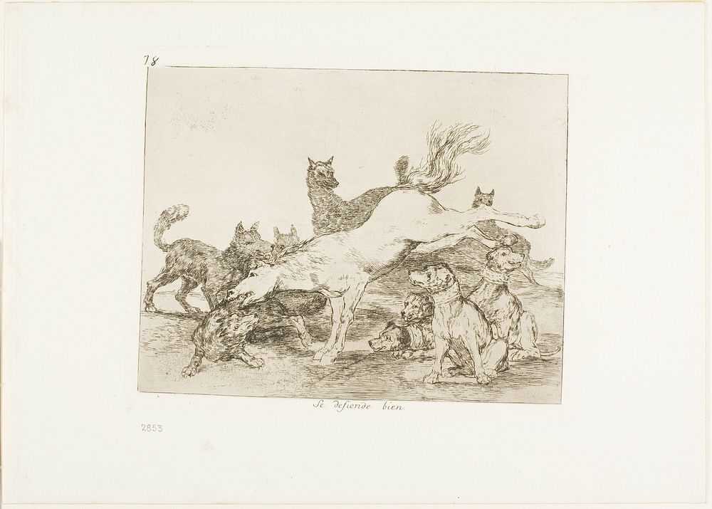 He defends himself well, plate 78 from The Disasters of War by Francisco José de Goya y Lucientes