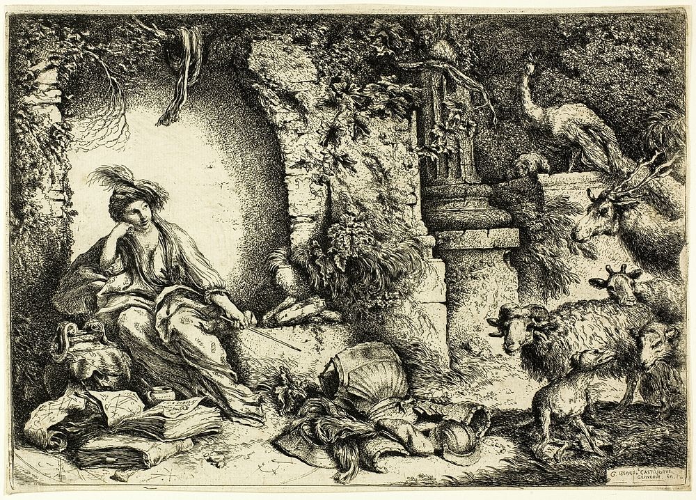 Circe with Companions of Ulysses Changed into Animals by Giovanni Benedetto Castiglione