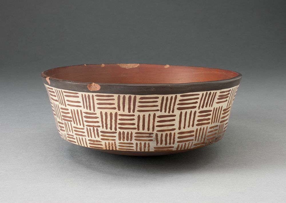 One of a Pair of Bowls with Textile-Like Pattern by Nazca