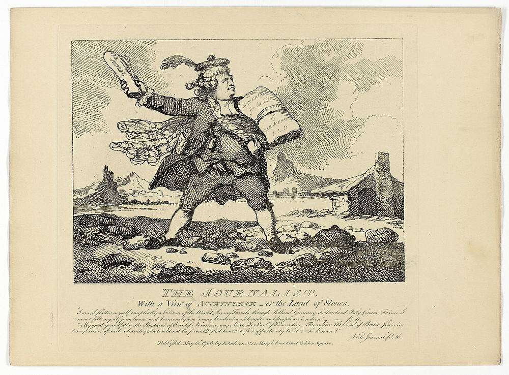 The Journalist, from Boswell's Tour of the Hebrides by Thomas Rowlandson