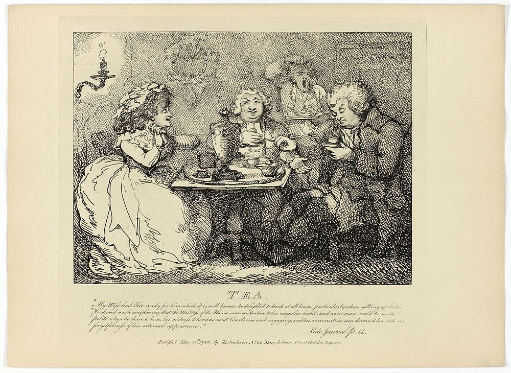 Tea, from Boswell's Tour of the Hebrides by Thomas Rowlandson