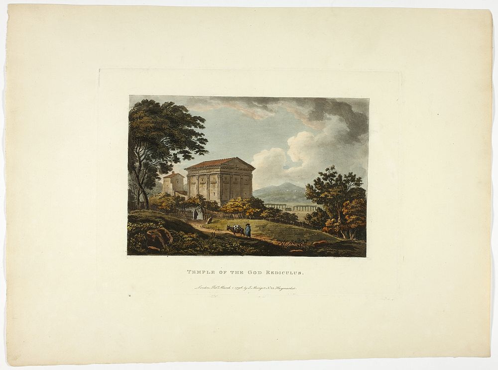 Temple of the God Rediculus, plate five from the Ruins of Rome Temple of the God Rediculus, plate five from the Ruins of…