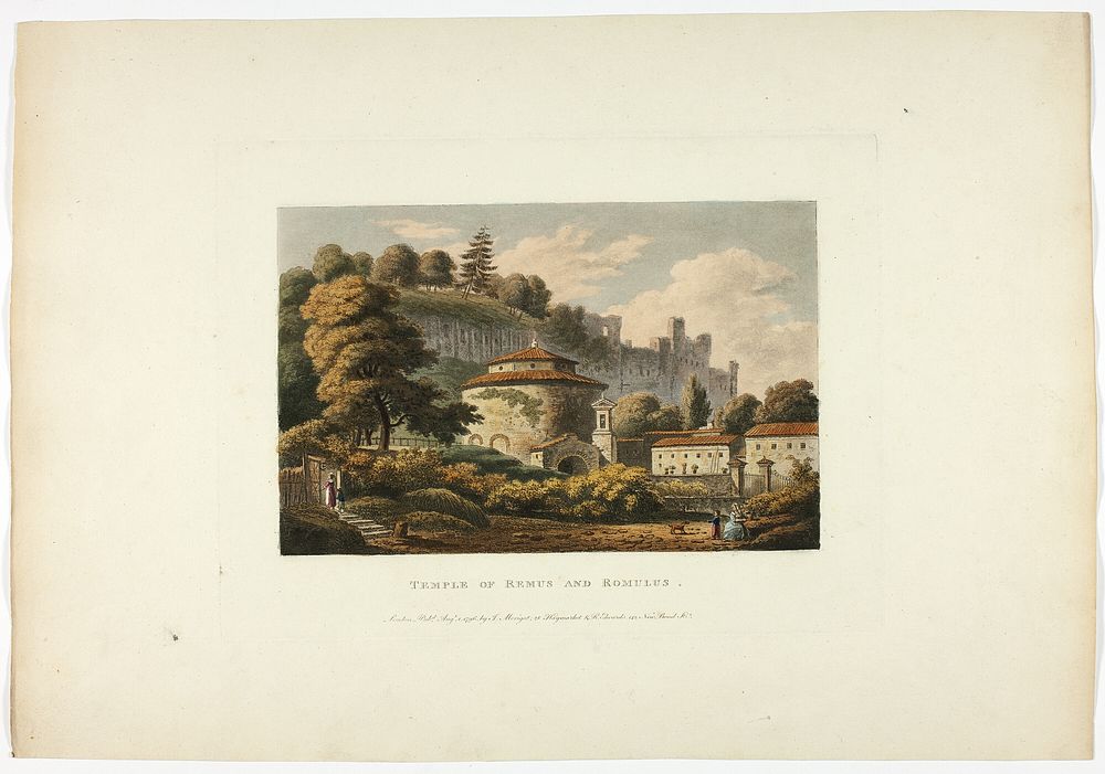 Temple of Remus and Romulus, plate sixteen from the Ruins of Rome by M. Dubourg
