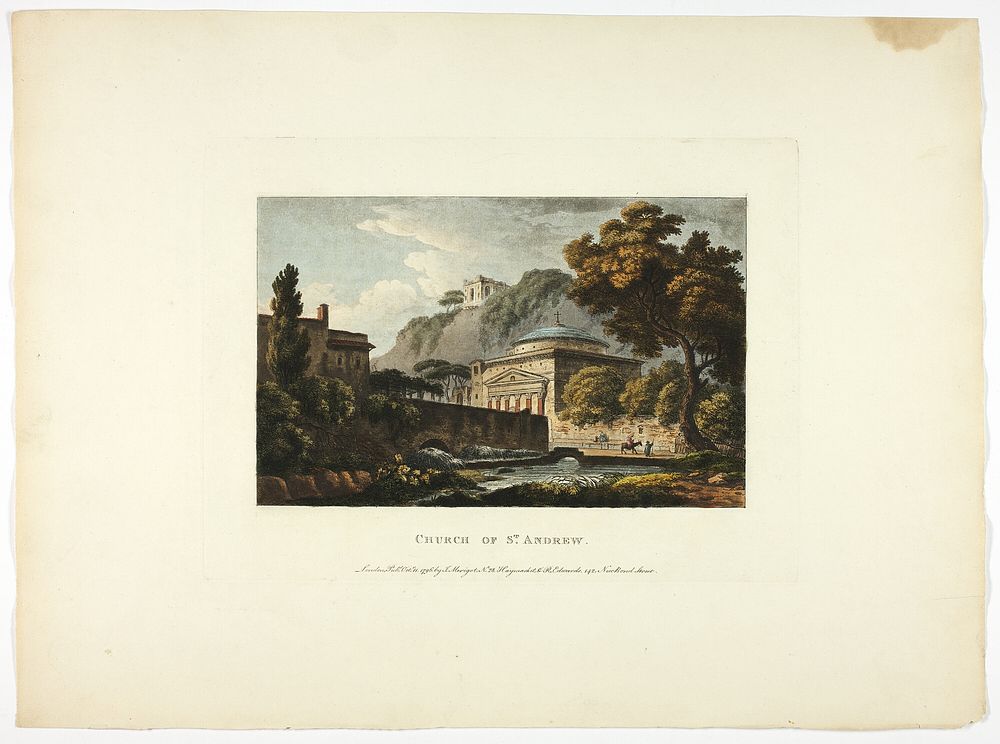 Church of St. Andrew, plate eighteen from the Ruins of Rome by M. Dubourg