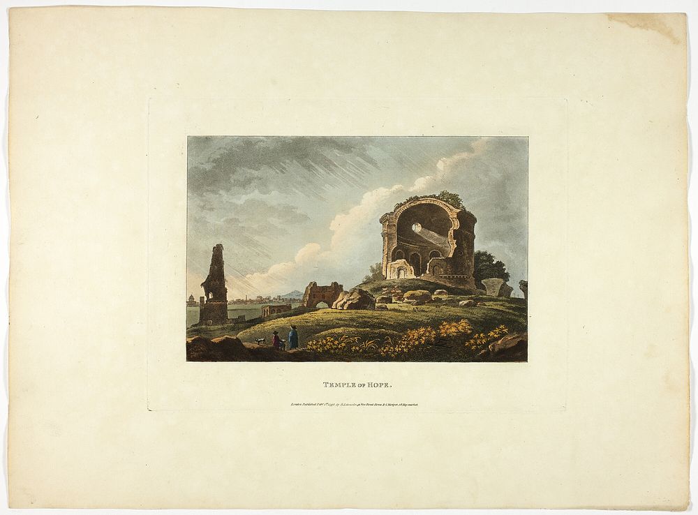 Temple of Hope, plate twenty-four from the Ruins of Rome by M. Dubourg