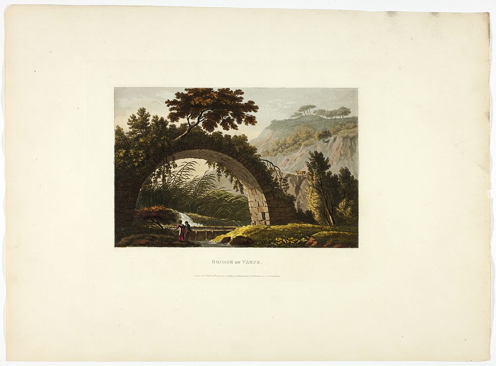 Bridge of Varus, plate twenty-eight from Ruins of Rome by M. Dubourg