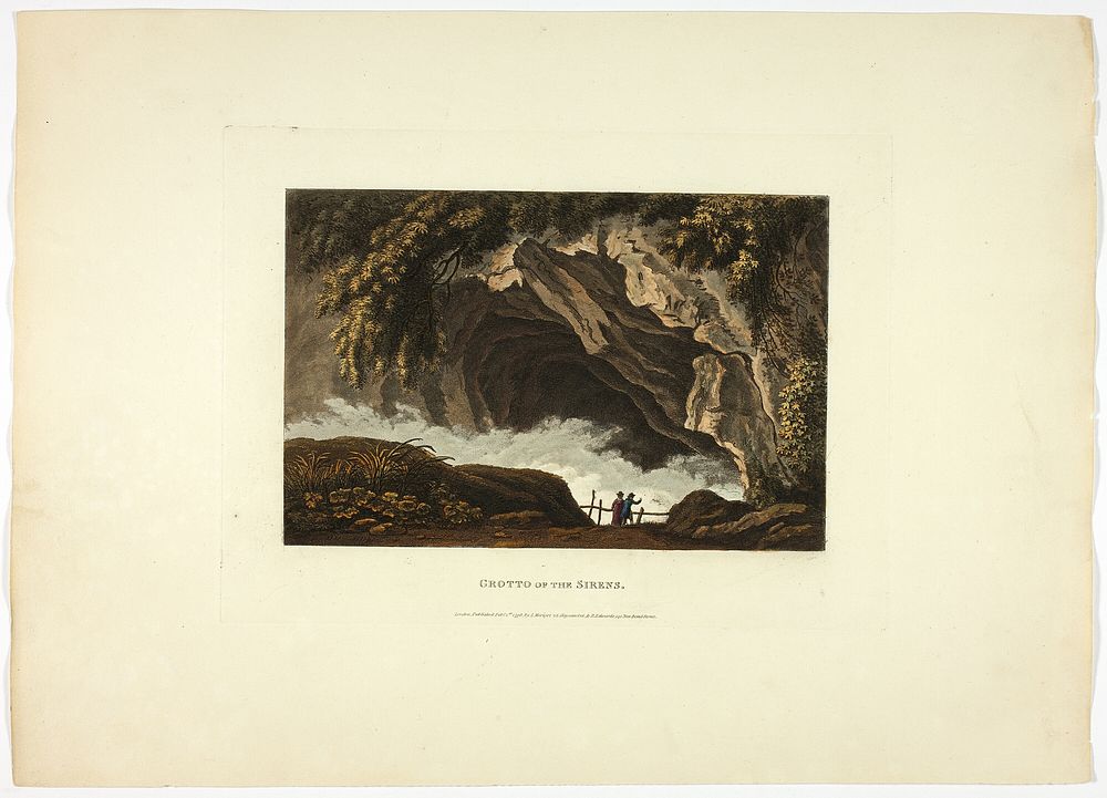 Grotto of the Sirens, plate thirty from the Ruins of Rome by M. Dubourg