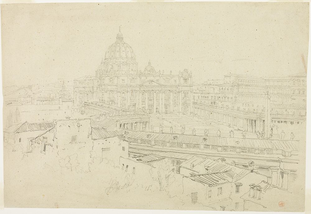 View of Saint Peter's in Rome by Jean Auguste Dominique Ingres