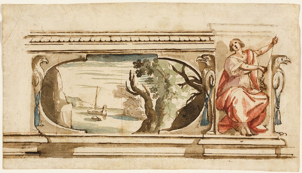 Study for a Painted Frieze by Flaminio Allegrini