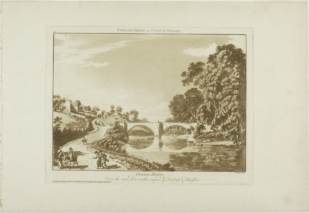 Overton Bridge/Over the River Dee, on the Confines of Denbigh and Flintshire by Paul Sandby