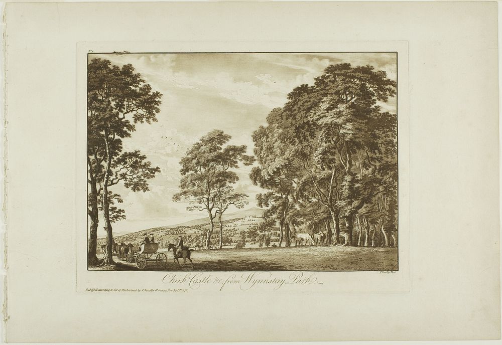 Chirk Castle and c. from Wynnstay Park by Paul Sandby