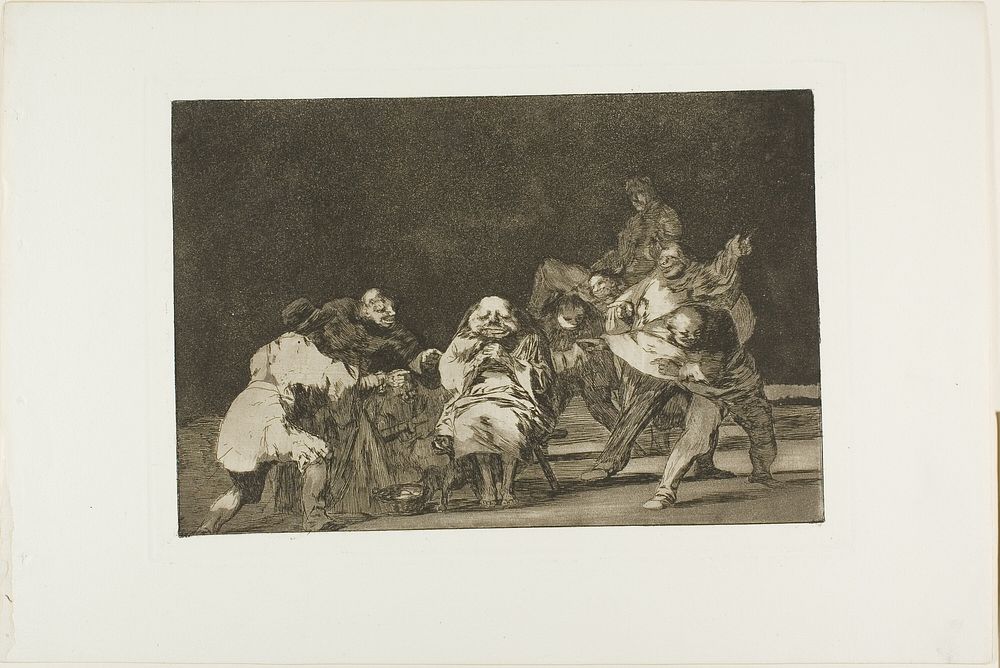 He who does not like thee will defame thee in jest, plate 17 from Los Proverbios by Francisco José de Goya y Lucientes