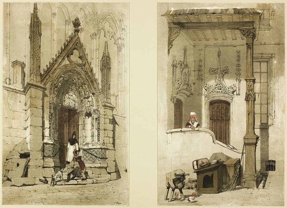 Porte Rouge, Notre Dame, Paris by Thomas Shotter Boys