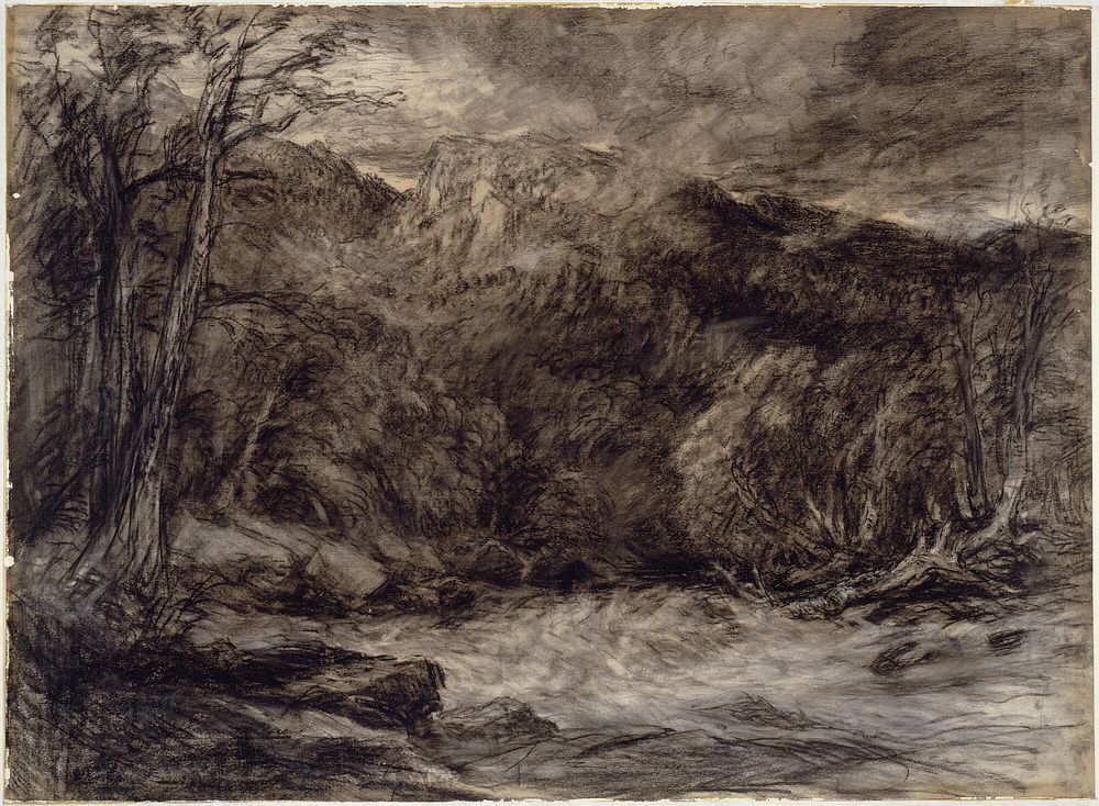 A Mountain Torrent by David Cox, the elder