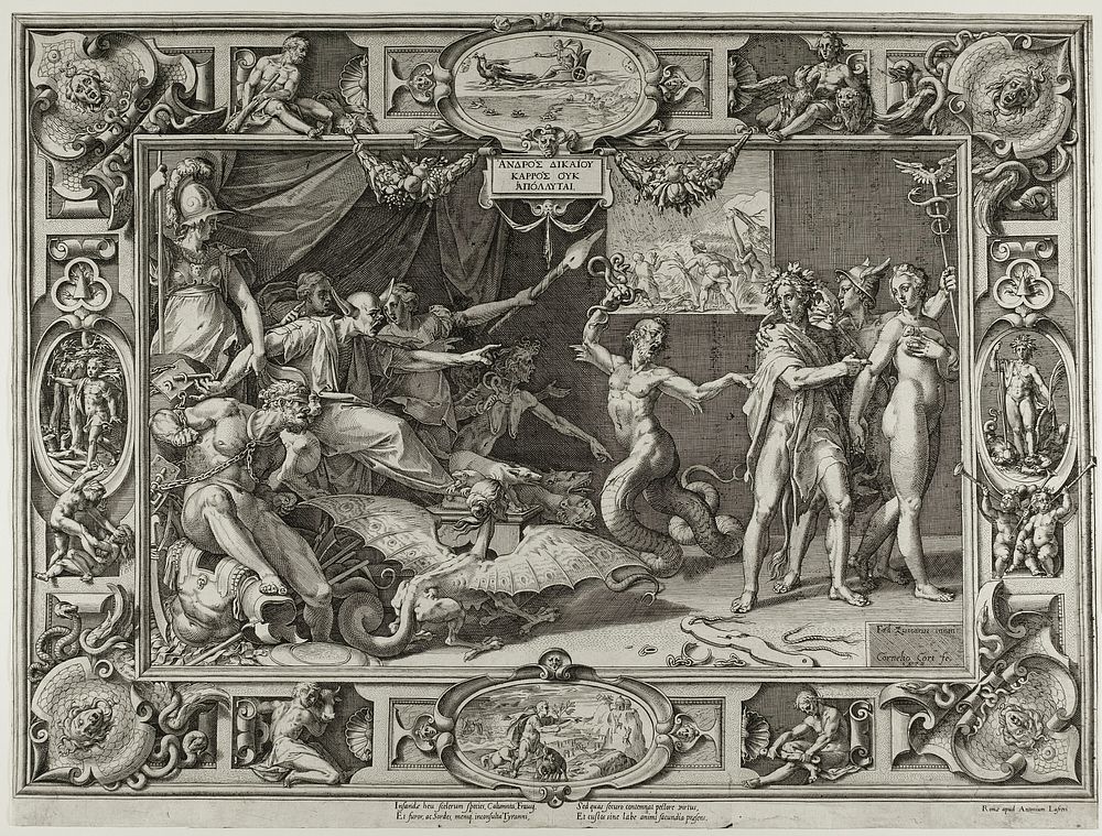 The Calumny of Apelles by Cornelis Cort