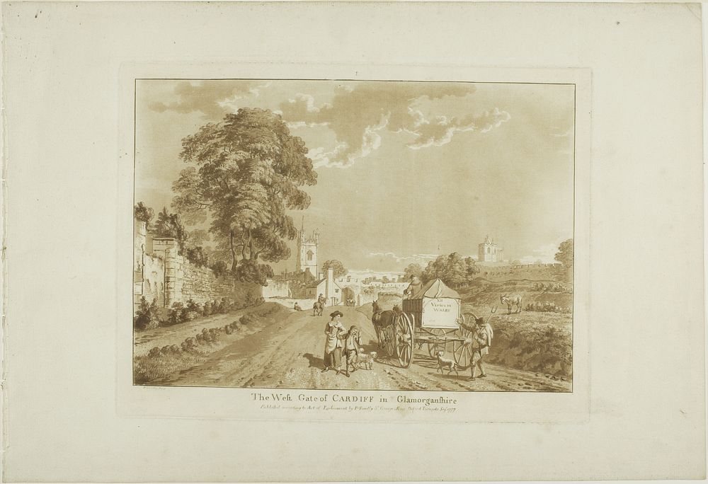 The West Gate of Cardiff in Glamorshire by Paul Sandby