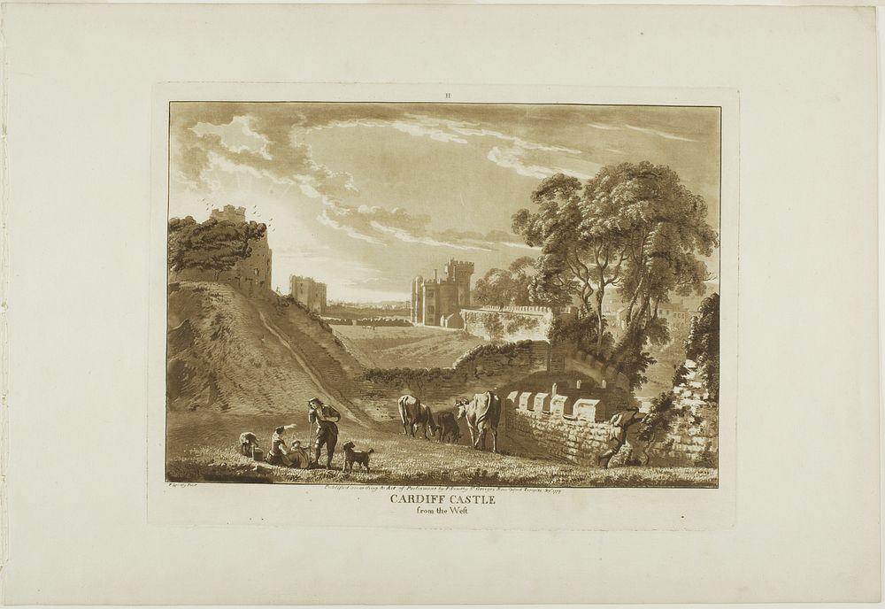 Cardiff Castle from the West by Paul Sandby