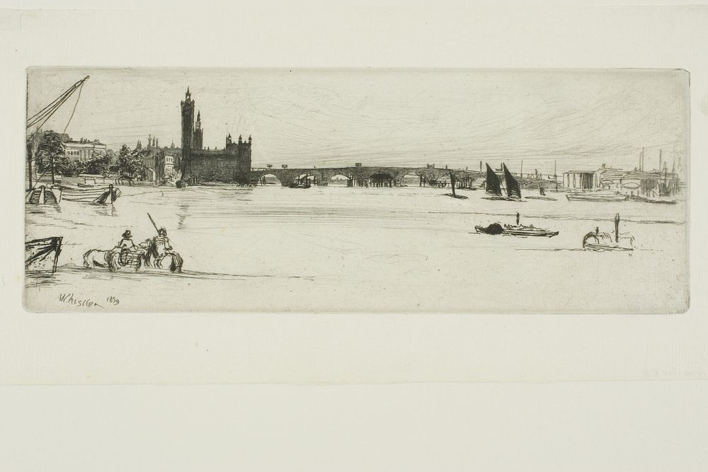 Old Westminster Bridge by James McNeill Whistler