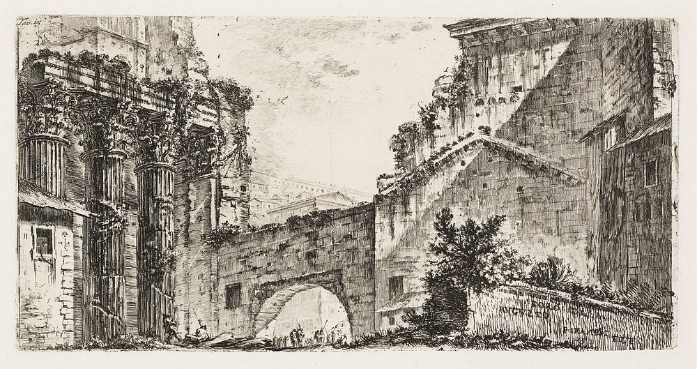 Forum of Augustus, plate 15 from Some Views of Triumphal Arches and other monuments by Giovanni Battista Piranesi