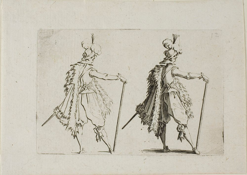 The Gentleman with a Large Cane, from The Caprices by Jacques Callot