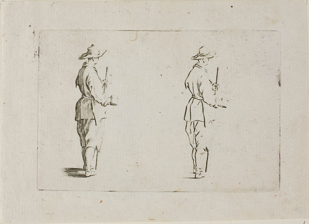 The Peasant Holding a Goblet, from The Caprices by Jacques Callot