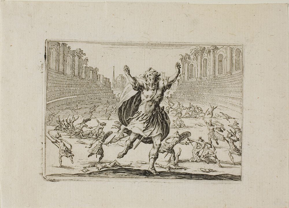 Skirmish in the Circus, from The Caprices by Jacques Callot