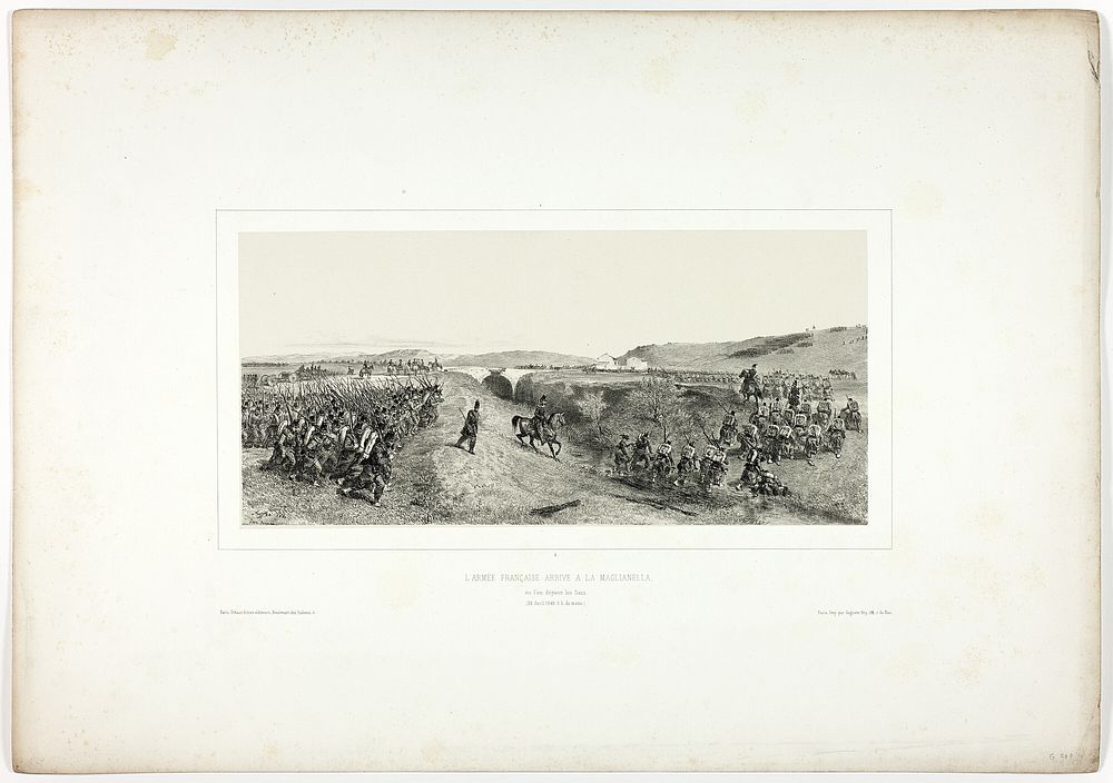 The French Army Arrives at Maglianella, from Souvenirs d’Italie: Expédition de Rome by Denis Auguste Marie Raffet
