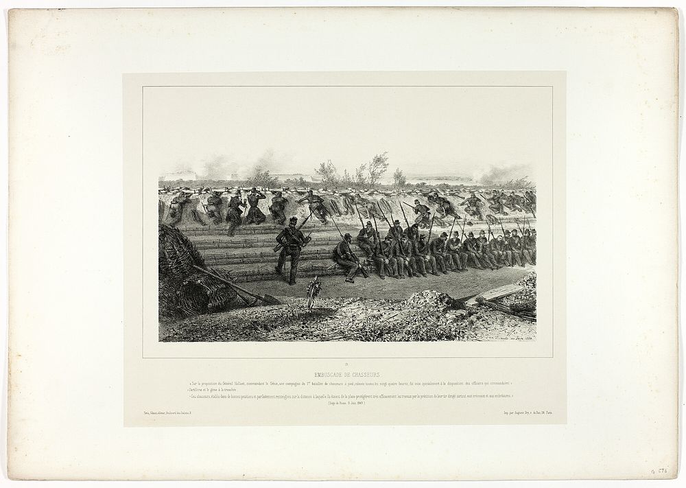 Light infantry ambush, from Souvenirs d’Italie: Expédition de Rome by Denis Auguste Marie Raffet