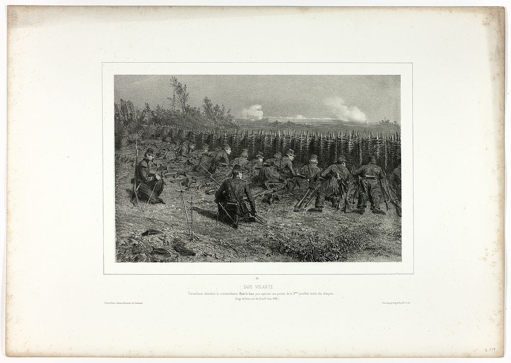 Travelling sappers, from Souvenirs d’Italie: Expédition de Rome by Denis Auguste Marie Raffet