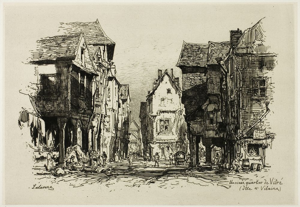 An Old Quarter of Vitré, Ille-et-Vilaine by Maxime Lalanne