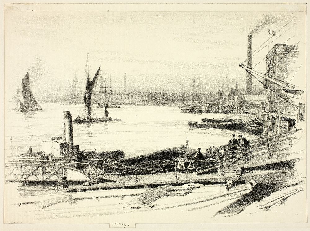 West India Dock by Thomas Robert Way