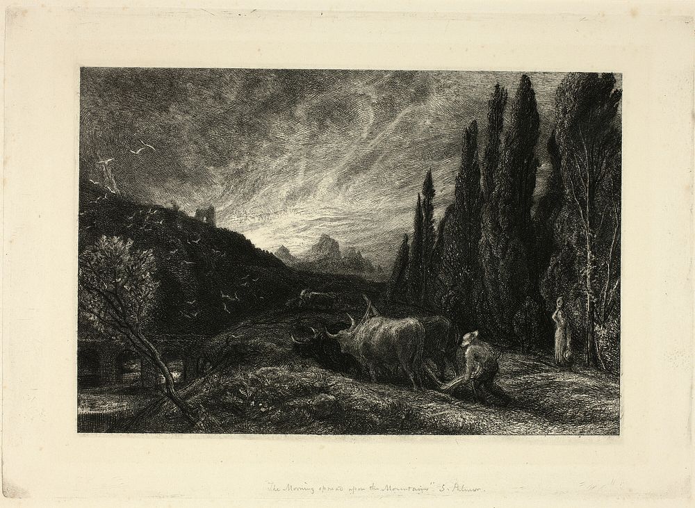 The Early Plowman by Samuel Palmer