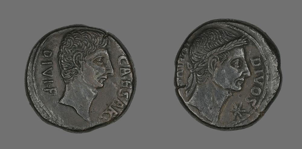 Coin Portraying Julius Caesar by Ancient Roman