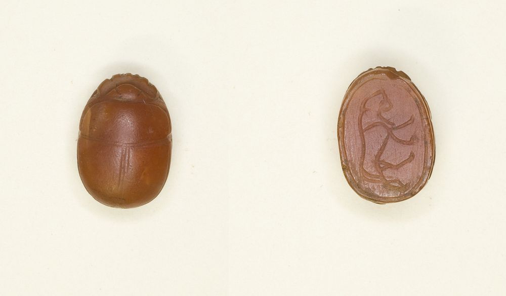Scarab: Striding Lion Motif by Ancient Egyptian