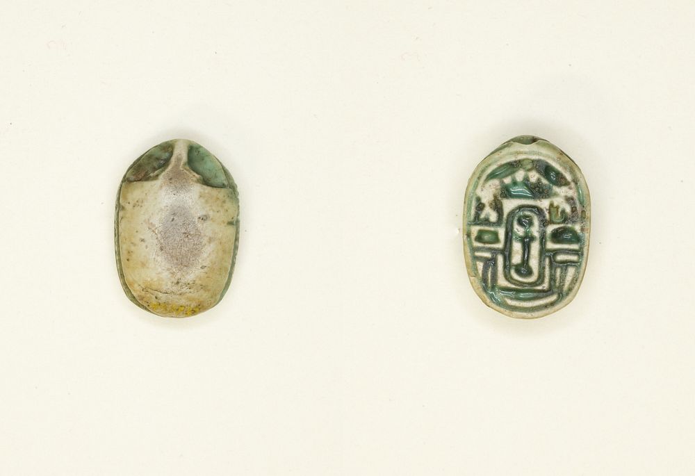 Scarab: Nefera with Hieroglyphs (kA-signs, xaw) by Ancient Egyptian