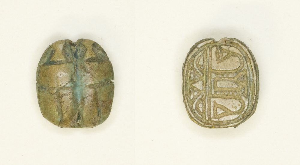 Scaraboid: Two Scarabs Side By Side by Ancient Egyptian