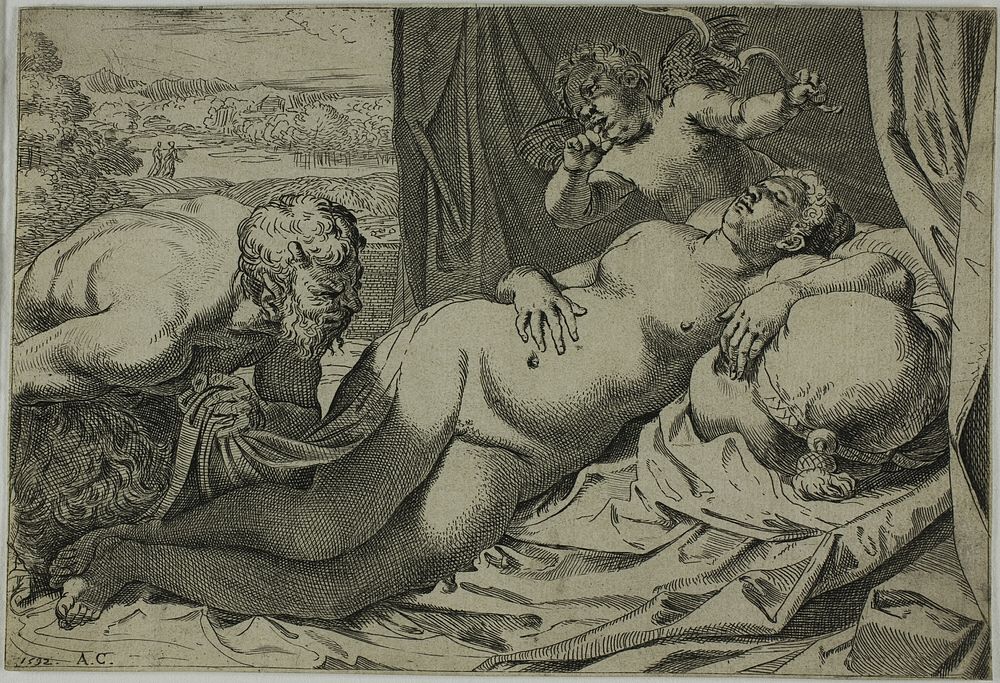 Venus and Satyr by Annibale Carracci