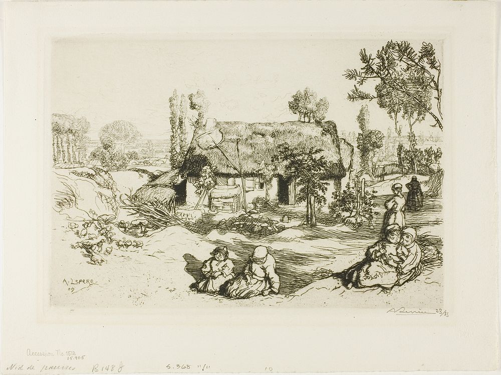 Nest of the Poor by Louis Auguste Lepère