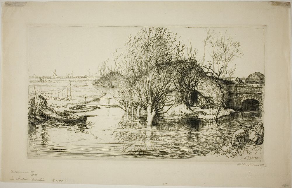 The Flooded Hovel by Louis Auguste Lepère