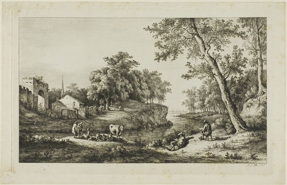 Rustic Landscape in Ambronay by Jean Jacques de Boissieu