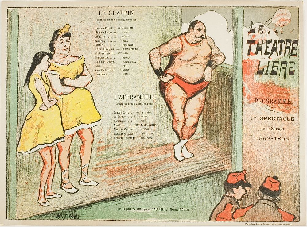 First Performance: Le Grappin, l'Affranchie, for Le Théatre Libre by Henri-Gabriel Ibels