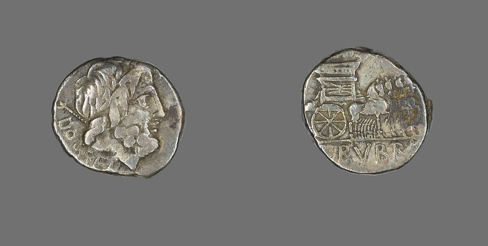 Denarius (Coin) Depicting the God Jupiter by Ancient Roman