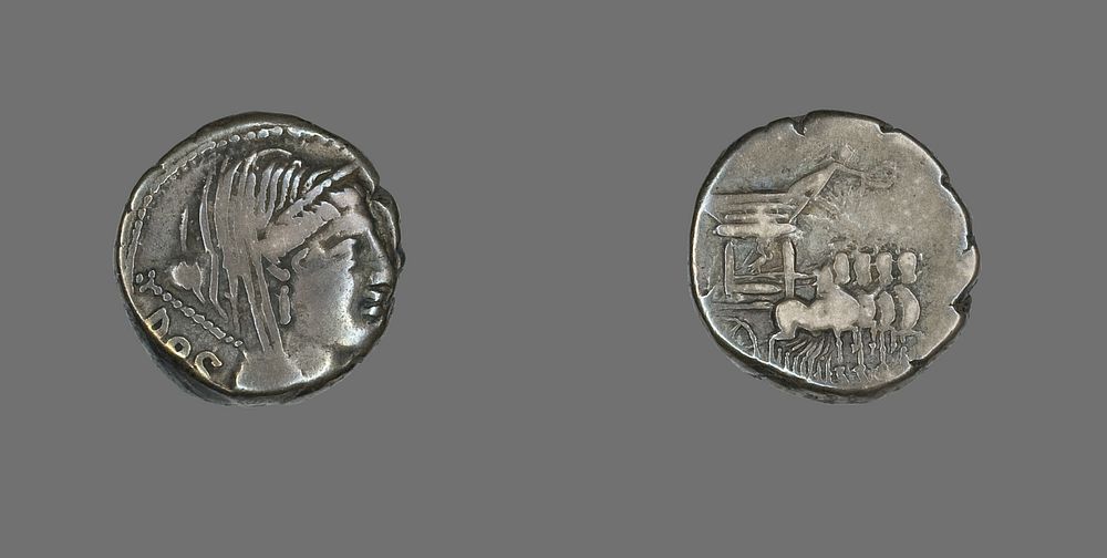 Denarius (Coin) Depicting the Goddess Juno by Ancient Roman
