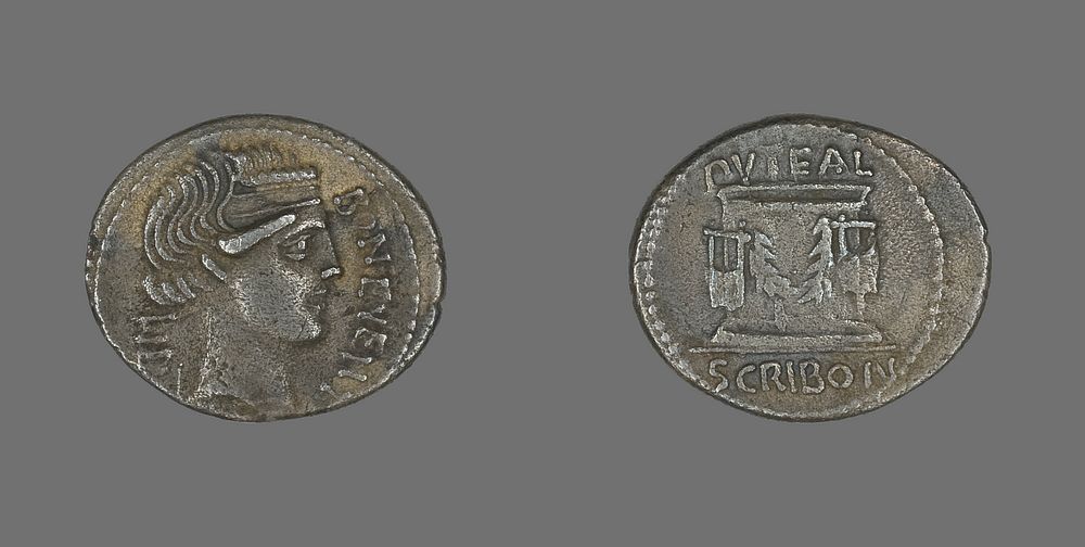 Denarius (Coin) Depicting Bonus Eventus by Ancient Roman