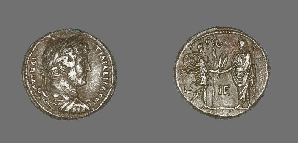 Tetradrachm (Coin) Portraying Emperor Hadrian by Ancient Roman