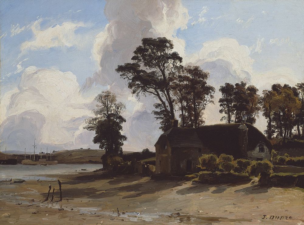 The Estuary Farm by Jules Dupré
