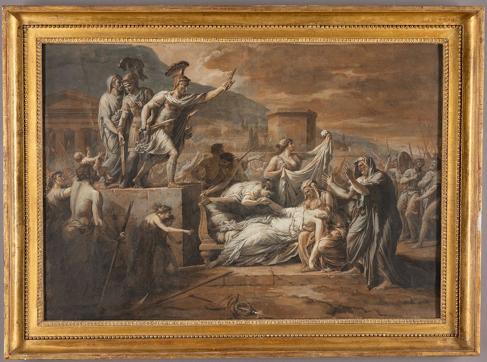 Horatius Slaying his Sister Camilla after the Defeat of the Curiatii by Etienne Barthélemy Garnier