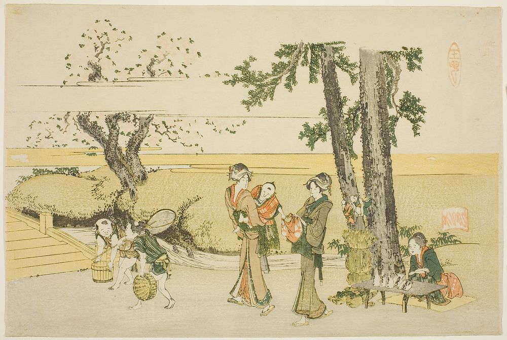 A Wayside Scene (Oji) by Katsushika Hokusai
