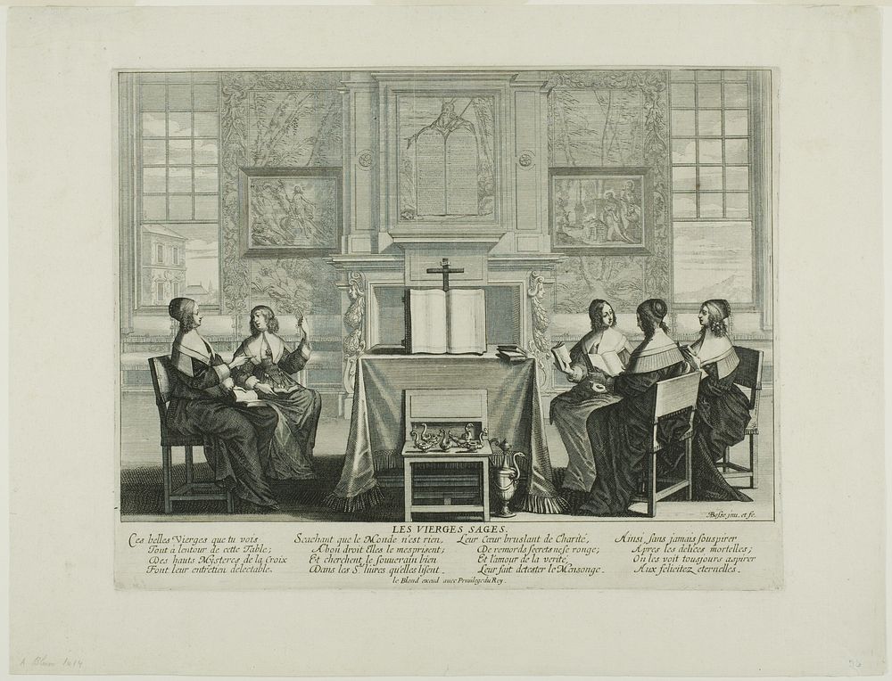 Plate One, from The Wise and Foolish Virgins, plate One by Abraham Bosse